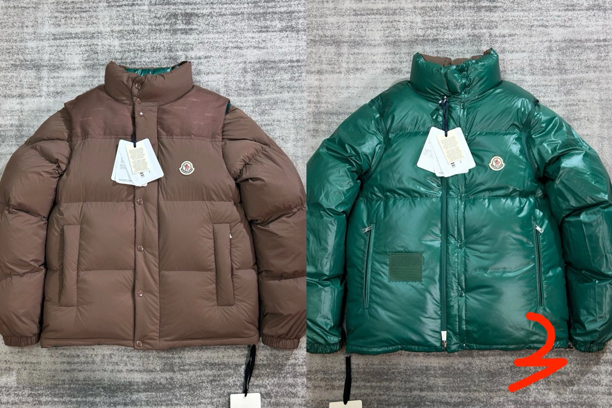 wg.luxury-- 7o9385r Down jacket white goose down reversible 3colour item: E-F443J1220-3H
